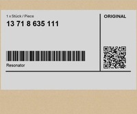 фото thumb №1, Резонатор bmw x4 g02 lci g02 x3 g01 lci g01