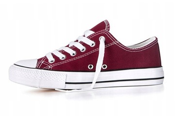 Buty sportowe TRAMPKI tenisówki Bordowe P4