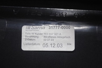 фото thumb №9, Решітка повітропровід середня 1k0819743, 1k0857921a vw golf v hb