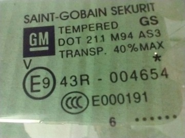 фото thumb №2, Скло двері лівий зад задня opel meriva b 40%