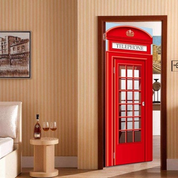 2 sztuk Budka telefoniczna naklejki drzwi