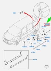 фото thumb №10, Молдинг защитная na задняя левая стекло боковая ford galaxy mk2 1463685
