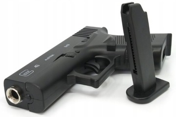GLOCK 43 МЕТАЛЛИЧЕСКИЙ ШАРОВОЙ ПИСТОЛЕТ ASG, ЧЕРНАЯ ИМИТАЦИЯ ПИСТОЛЕТА
