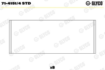 фото thumb №9, Вкладыши шатунные glyco 71-4151/4 std