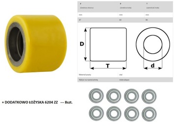 КОМПЛЕКТ КОЛЕС И РОЛИКОВ ТЕЛЕЖКА Linde MT12 EPT12-EZ