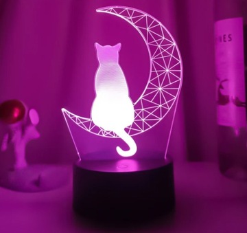 ночник луна кот с котом Пилотная комната