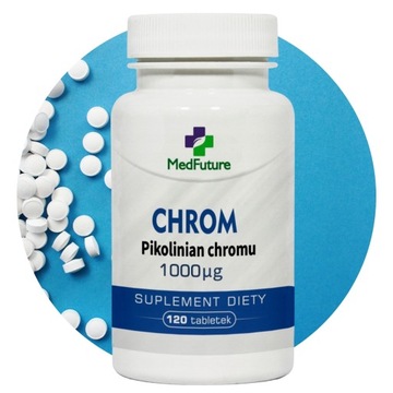 Chromium chrom 1000 µg - 120 tabletek Zdrowsze i szybsze odchudzanie