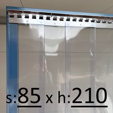 Kurtyna paskowa 85x210 folia pas PCV grubość 2mm zasłona drzwiowa