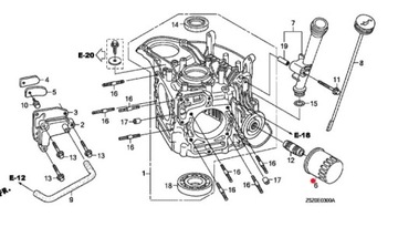 Оригинальный масляный фильтр Honda GCV 520/GXV 530 (15400-ZZ3-003)