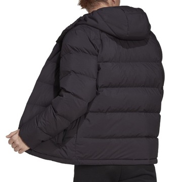 Мужской пуховик Adidas Helionic с капюшоном черный r.S