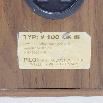 Колонки Pilot v100 mk III 8 Ом Seas h304 76mf 100 Вт