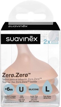 Suavinex Zero Zero Ниппель с медленным потоком, L 6 м+