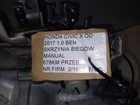 фото thumb №7, Honda civic x od 2017 1.0 b коробка передач w3b e5cb передач механічна коробка передач малий пробіг