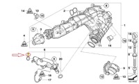 фото thumb №9, Bmw 1 e81 118d двигатель egr уплотнитель трубы радиатор уплотнительное кольцо 11618509115