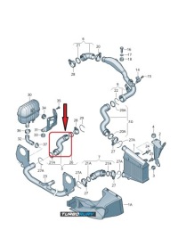 фото thumb №7, Шланг труба turbo інтеркулер audi a3 seat leon toledo ii 1.9 tdi axr
