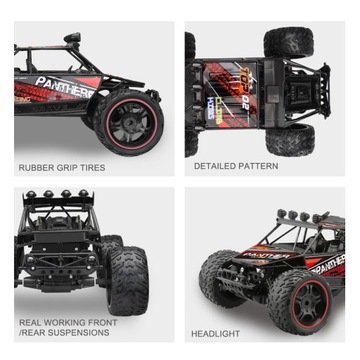 MONSTER TRUCK С ДИСТАНЦИОННЫМ УПРАВЛЕНИЕМ АККУМУЛЯТОРНОЙ МАШИНКОЙ КРАСНЫЙ ПУЛЬТ ДИСТАНЦИОННОГО УПРАВЛЕНИЯ