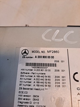 фото thumb №8, Оригинальные радио cd заводские mf2860 mercedes clc cl203 a2039000000