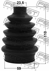 фото thumb №8, Захист шарнір привідного внутрішнього 59x110x23.5 febest 1015p-c100r