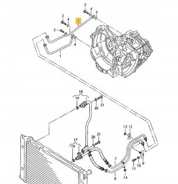 Маслопровод коробки передач Audi OE 4B0317818F