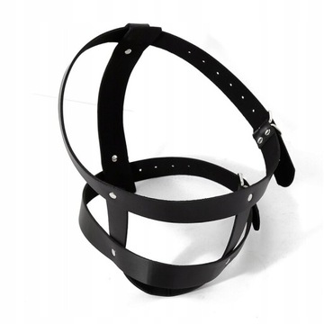 knebel gag bdsm skórzana uprząż wąchanie na buta