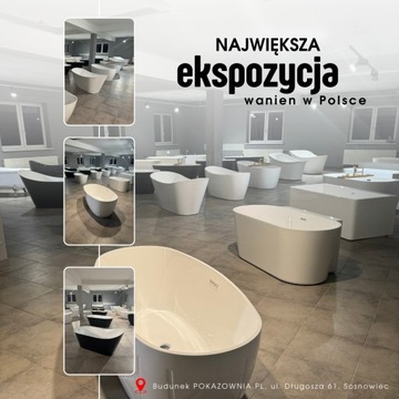 BRAIDER Wanna wolnostojąca PUREA 160 cm. czarna