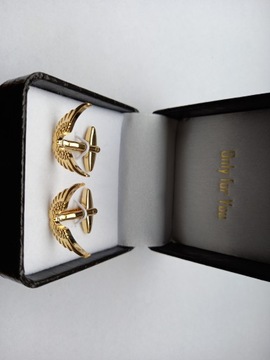 Запонки с узором GOLD WINGS