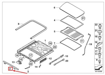 фото thumb №7, Bmw 5 e60 обтекатель крыша szyberdachowego 7198594 54137198594 oem
