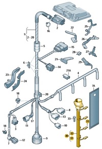 фото thumb №12, Oe-038971600 жгут трубопровод насос-форсунок