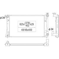 фото thumb №1, Diederichs dcm3254 радіатор, система охолодження двигуна