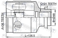 фото thumb №9, Шарнір внутрішній mazda cx-7 06-12 cx-9 07-13 mpv 06- правий nty