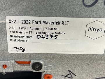 фото thumb №8, Боковина дверь левый перед ford maverick 2022+ usa