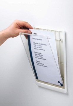 Табличка Durable Click Sign вертикальная дверная А4 210х297мм белая