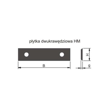 PŁYTKA WYMIENNA HM 50X12X1,5/Z2 DREWNO 2-OSTRZOWE - DO GŁOWICY LJ050