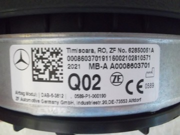 фото thumb №6, Mercedes glb 247 w247 eqb 243 w243 подушка безопасности подушка w рули a0008603701