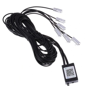 6x EL WIRE FIBER OPTIC LED RGB AMBIENT PILOT 2x8m