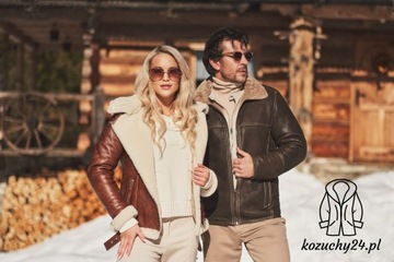 naturalny, czarny, długi KOŻUCH DAMSKI KD-63 L 40