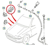 Купить Суппорт омывателя  стекло передней ford escort 1995-2001 оригинальный номер 6613750, фото thumb