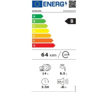 Отдельностоящая посудомоечная машина Samsung DW60A8060FS 60см