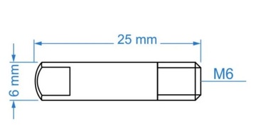 KOŃCÓWKA DYSZA PRĄDOWA MB15 TW15 1,2mm M6 BINZEL MIG/MAG
