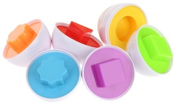 Zabawka Układanka Edukacyjna Sorter Jajka Puzzle Dopasuj Kształty 12 szt