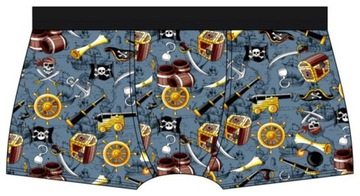 Bokserki chłopięce Cornette 700/135 Pirates r. 158/164 piracki wzór jeans