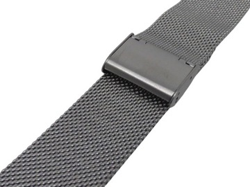 BRANSOLETA DO ZEGARKA SIATKOWA MESH SREBRNA 20MM + TELESKOPY