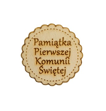Tabliczka z napisem pamiątka komunii grawer 3 cm