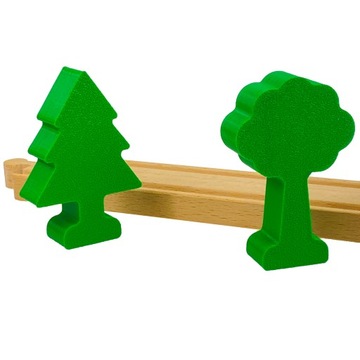 DRZEWA W STYLU BRIO IKEA LILLABO 4 SZTUKI DO KOLEJKI DREWNIANEJ