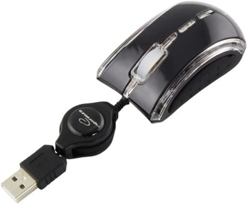 EM109K Mysz Elaneo mini optyczna USB czarna Espera