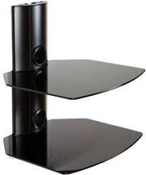 Półka ścienna szklana 4World 07505-BLK max.20 kg