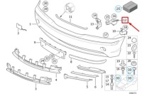 Bmw 3 e46 направляющая защита бампера левая 51117030617 7030617 Цена, фото thumb