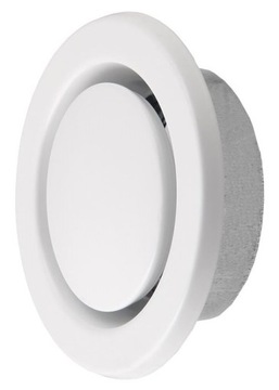 ANEMOSTAT WYWIEWNY 125mm BIAŁY Z RAMKĄ + OPASKA