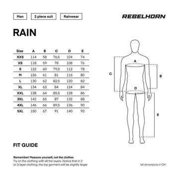 Дождевик Rebelhorn Rain, черный, размер L
