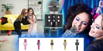 Outlet - Mikrofon karaoke z głośnikiem bluetooth Manta MIC10-G Złoty